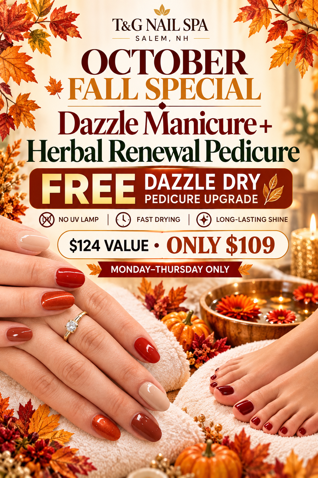 T&G Nail Spa October Fall Special